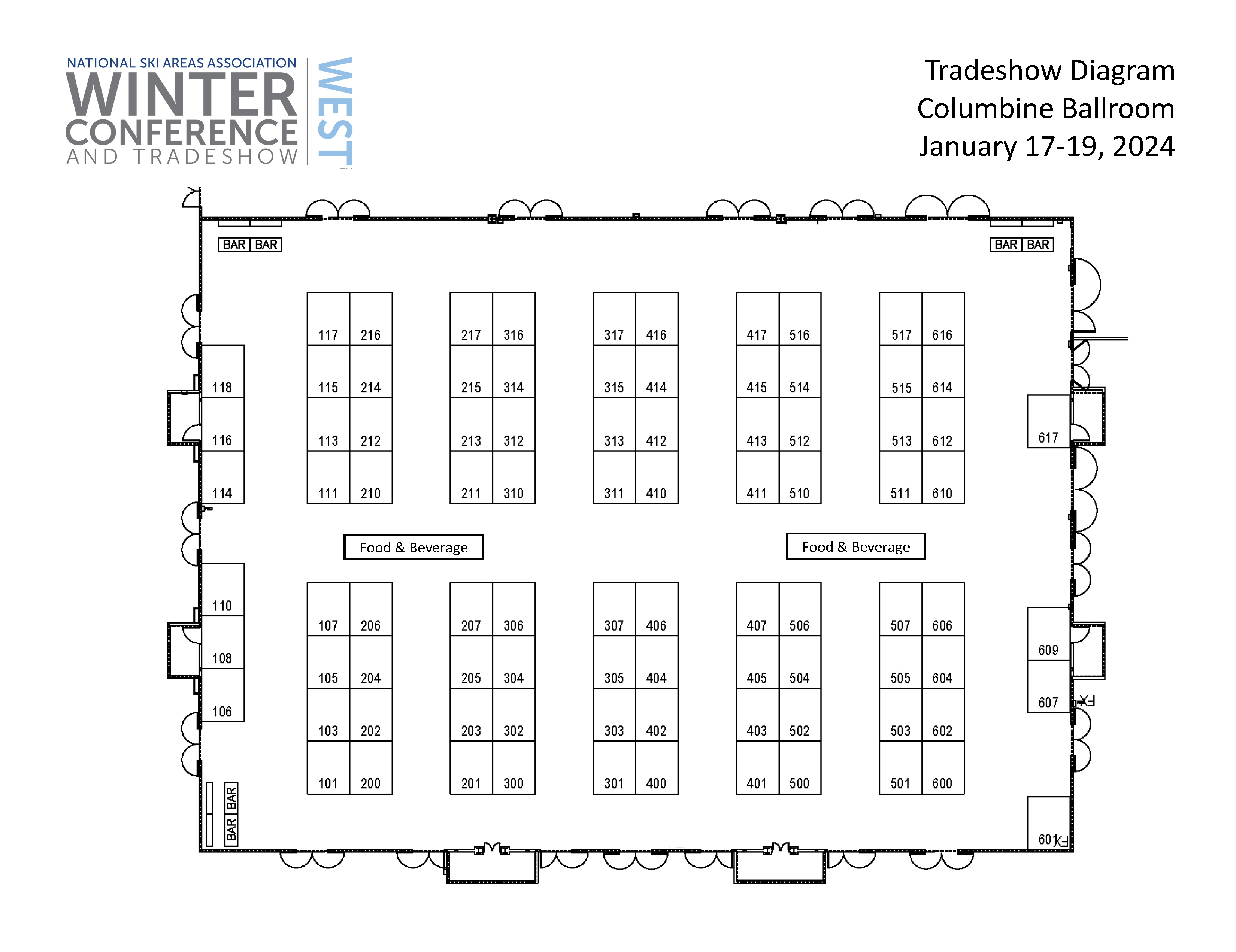 Western Winter Tradeshow Floorplan