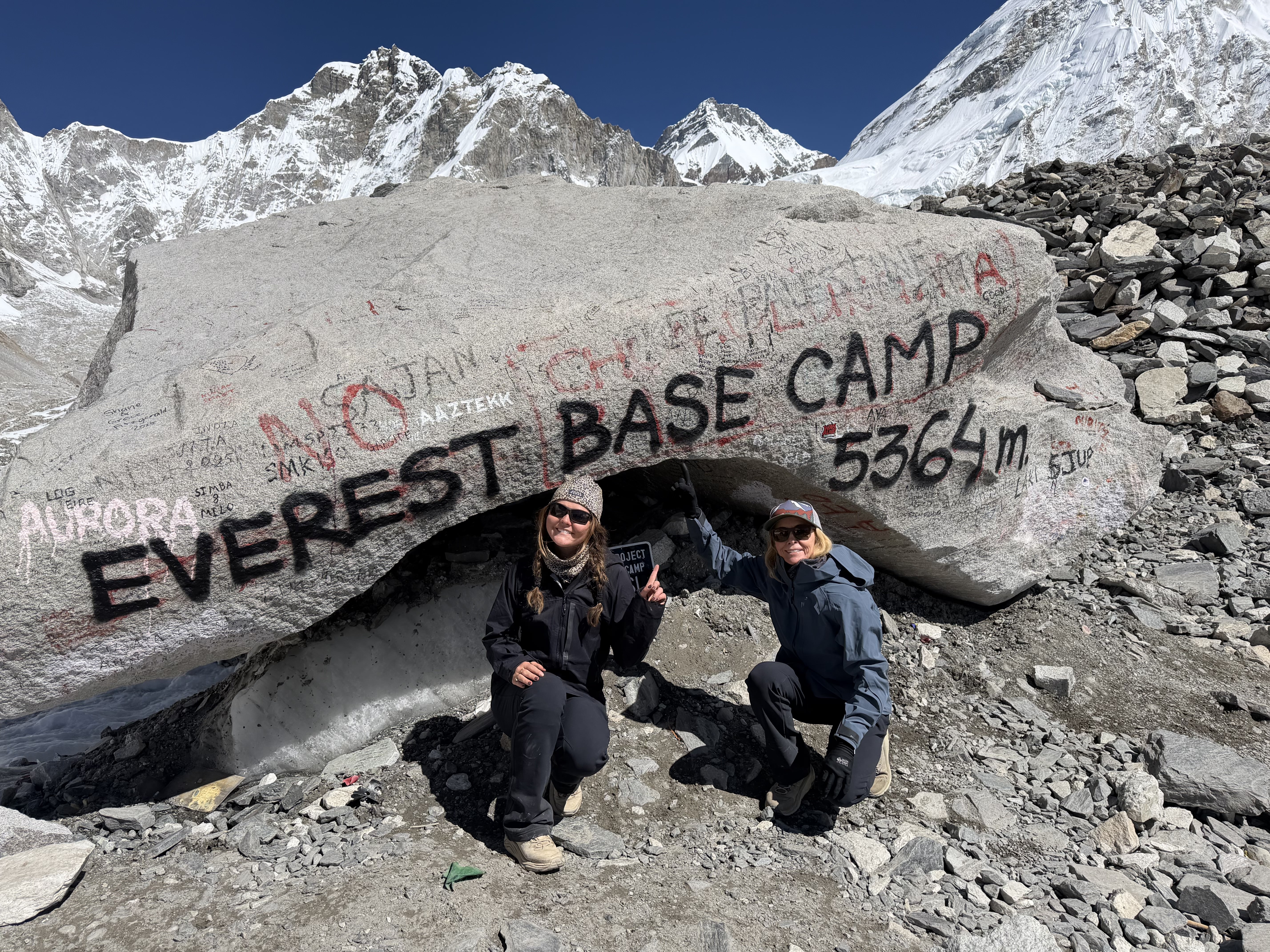 at Everest Base Camp with Sophie