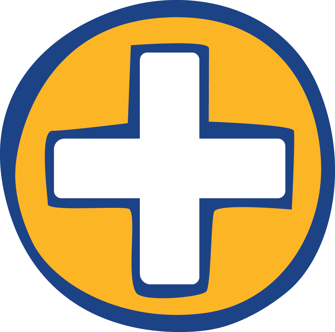 blue and yellow patrol cross